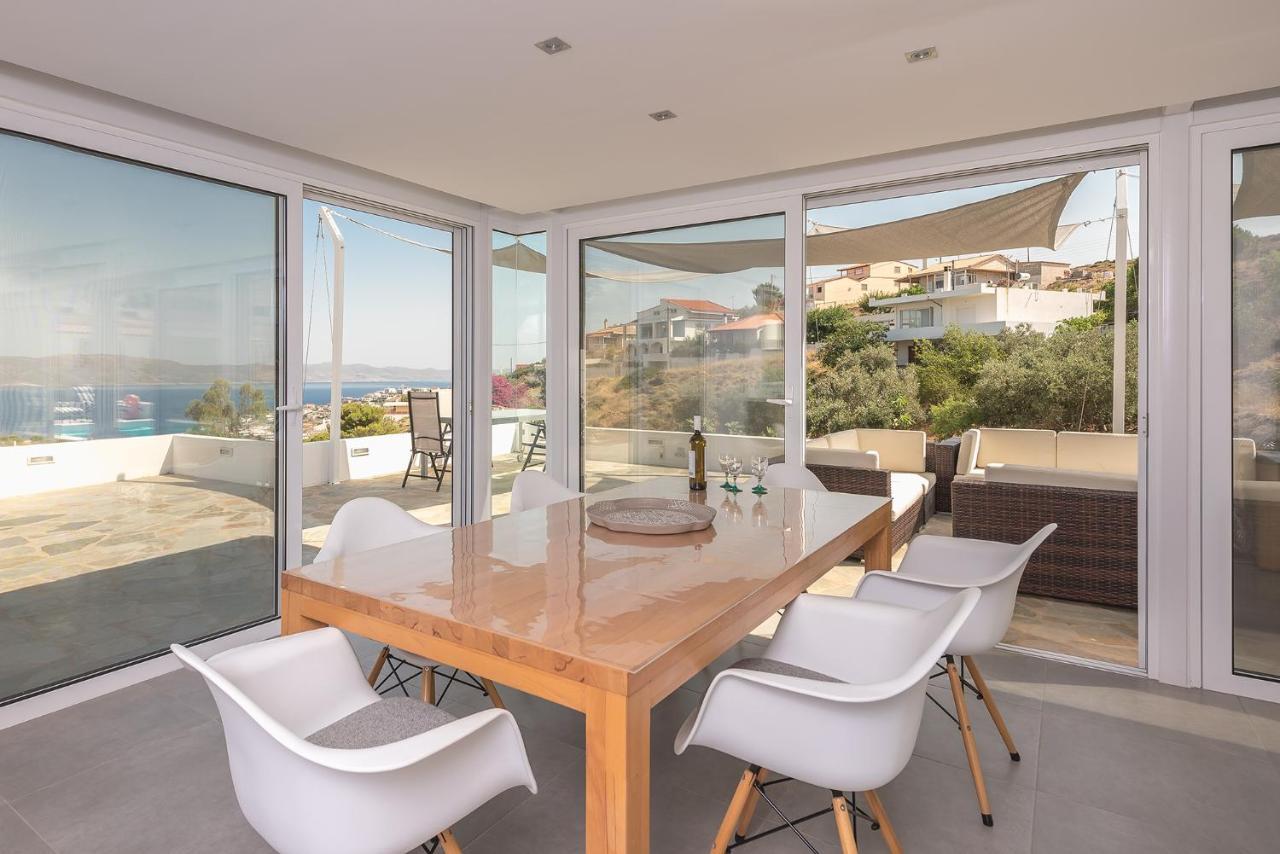 Villa Luna Private Heated Hydro Pool Bbq Beach 4Min Agia Marina Mikrolimanou 외부 사진
