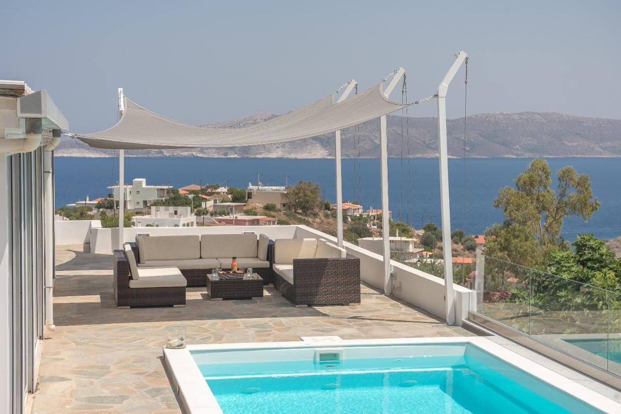 Villa Luna Private Heated Hydro Pool Bbq Beach 4Min Agia Marina Mikrolimanou 외부 사진