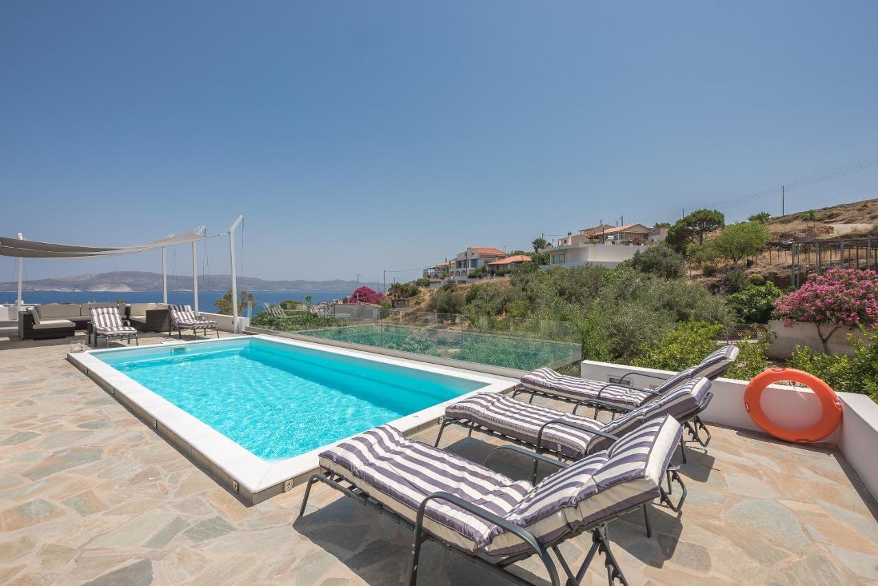 Villa Luna Private Heated Hydro Pool Bbq Beach 4Min Agia Marina Mikrolimanou 외부 사진