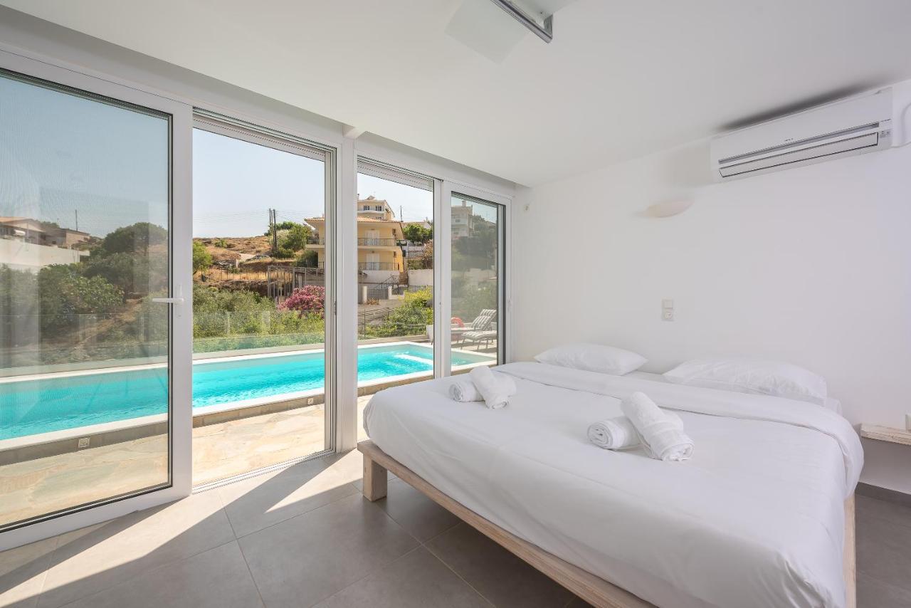 Villa Luna Private Heated Hydro Pool Bbq Beach 4Min Agia Marina Mikrolimanou 외부 사진