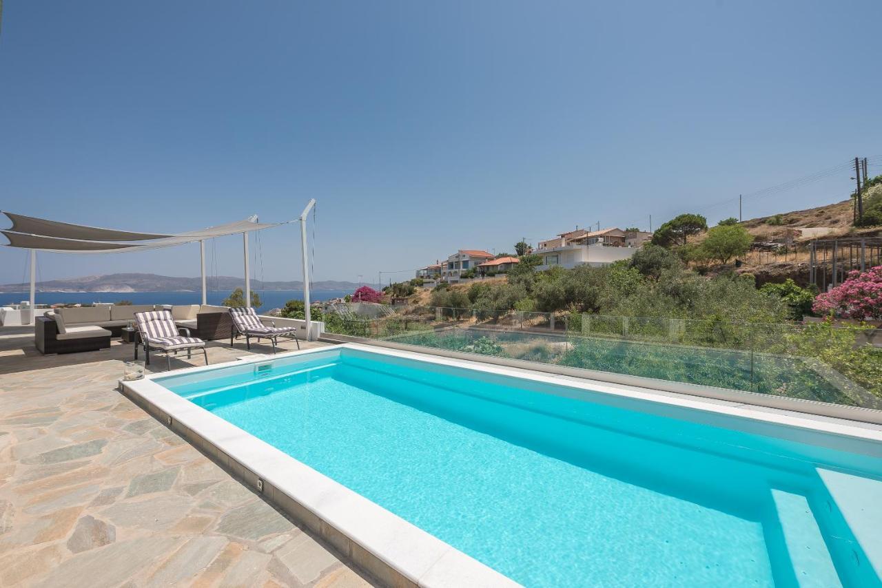 Villa Luna Private Heated Hydro Pool Bbq Beach 4Min Agia Marina Mikrolimanou 외부 사진