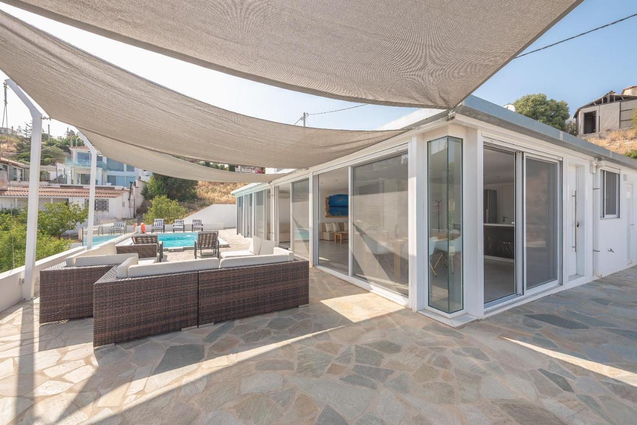 Villa Luna Private Heated Hydro Pool Bbq Beach 4Min Agia Marina Mikrolimanou 외부 사진