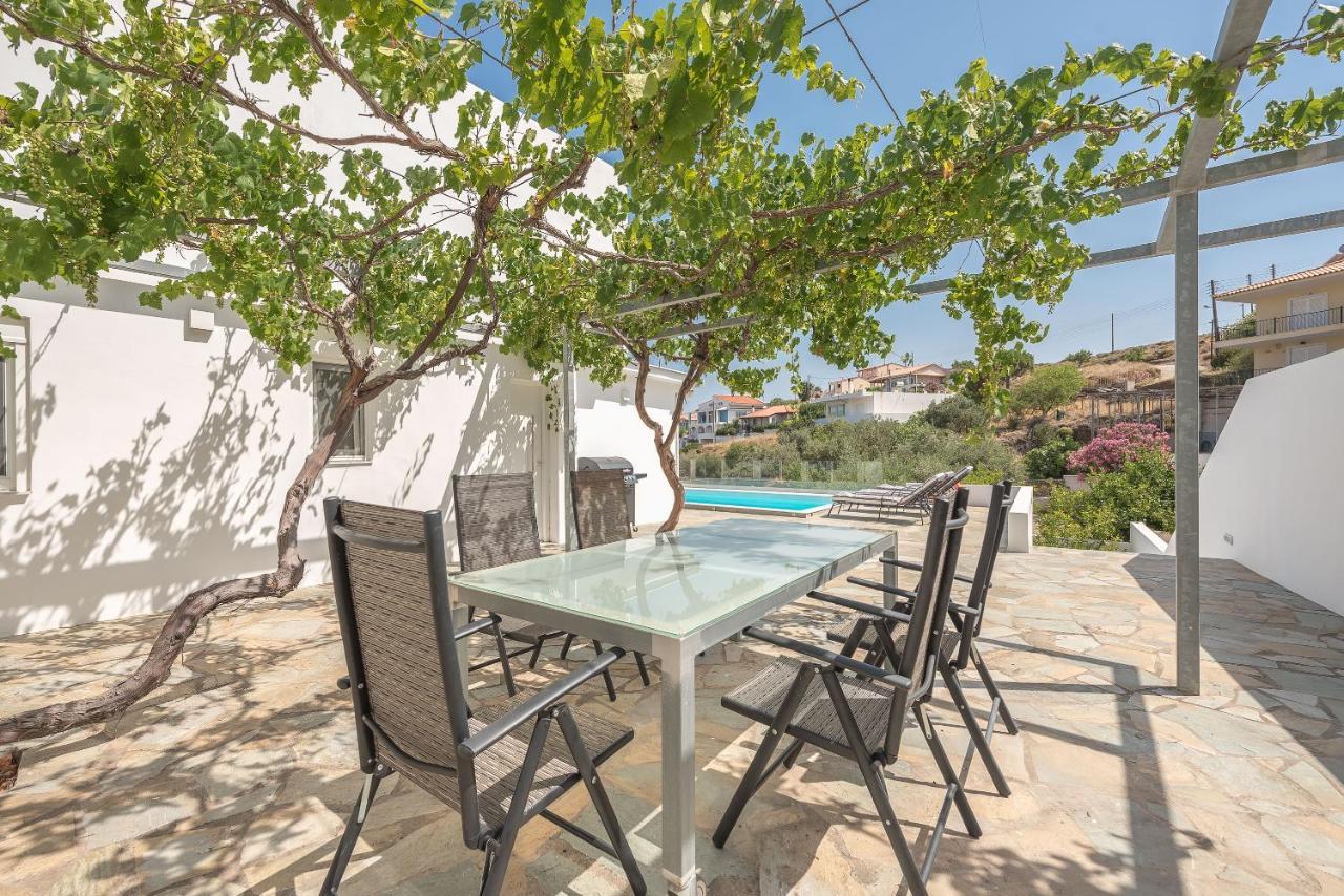 Villa Luna Private Heated Hydro Pool Bbq Beach 4Min Agia Marina Mikrolimanou 외부 사진