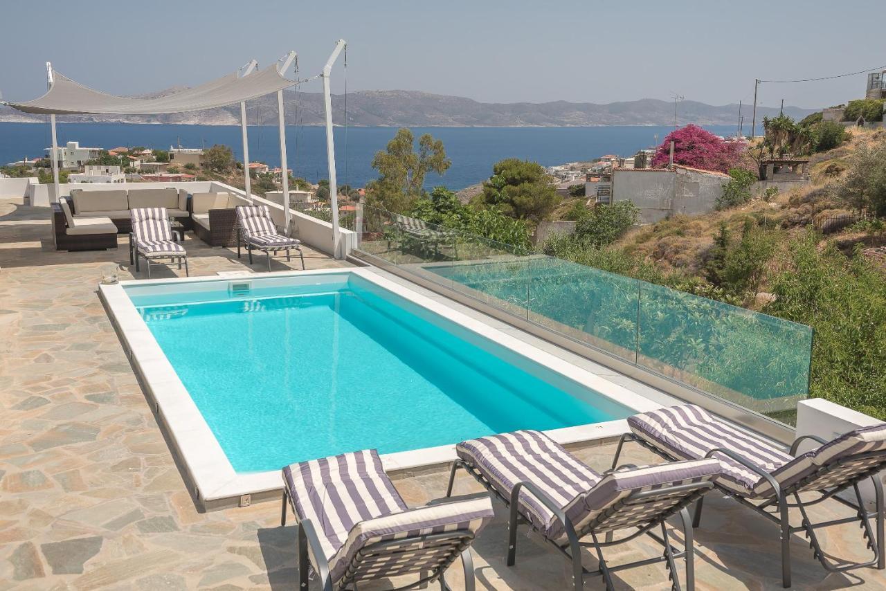 Villa Luna Private Heated Hydro Pool Bbq Beach 4Min Agia Marina Mikrolimanou 외부 사진