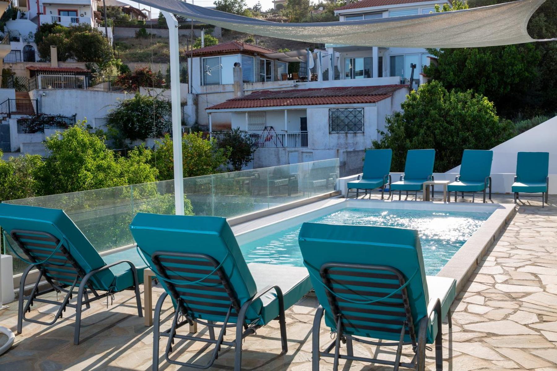 Villa Luna Private Heated Hydro Pool Bbq Beach 4Min Agia Marina Mikrolimanou 외부 사진