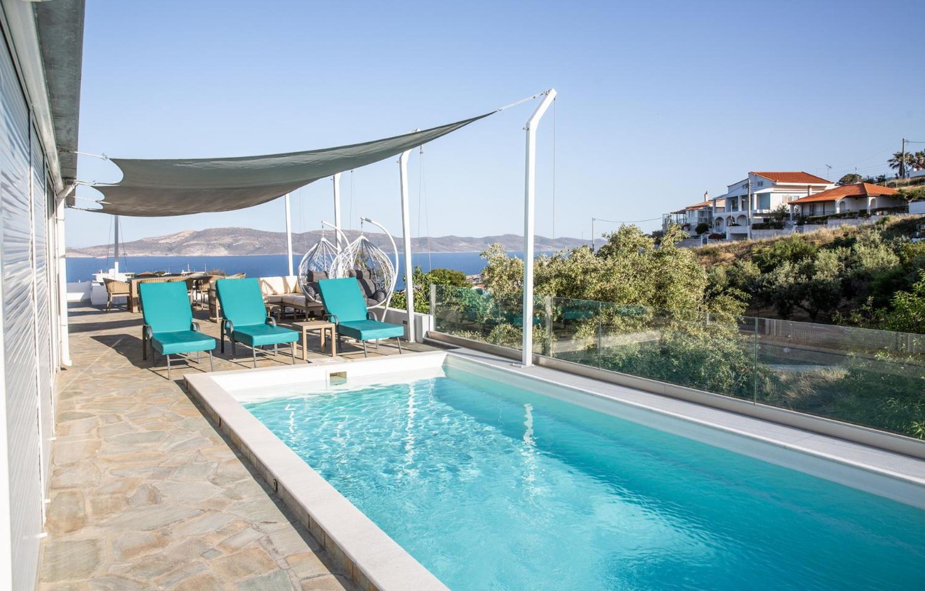 Villa Luna Private Heated Hydro Pool Bbq Beach 4Min Agia Marina Mikrolimanou 외부 사진